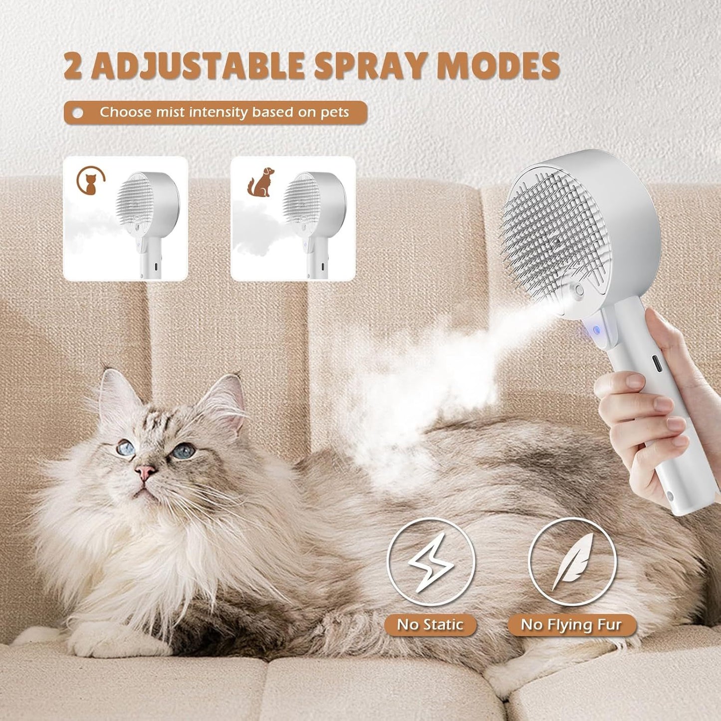 Cat Steam Brush For Shedding Defer Comb