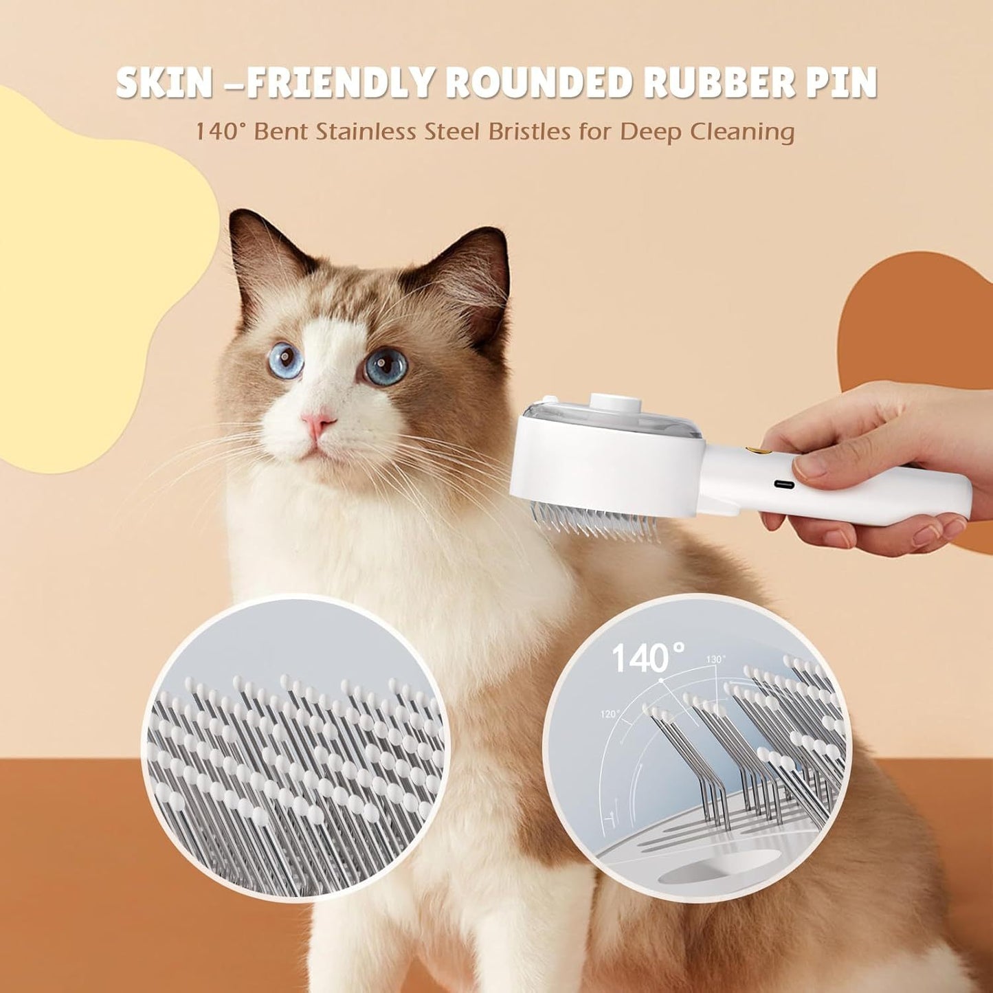 Cat Steam Brush For Shedding Defer Comb